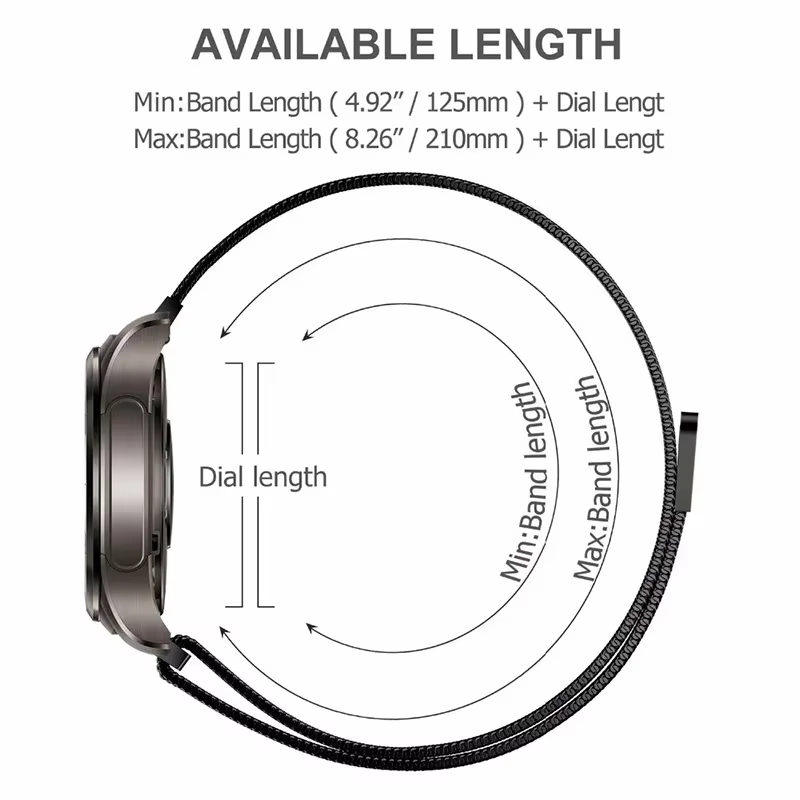 Bracelet métallique pour Garmin Venu 3 3S 2 2S