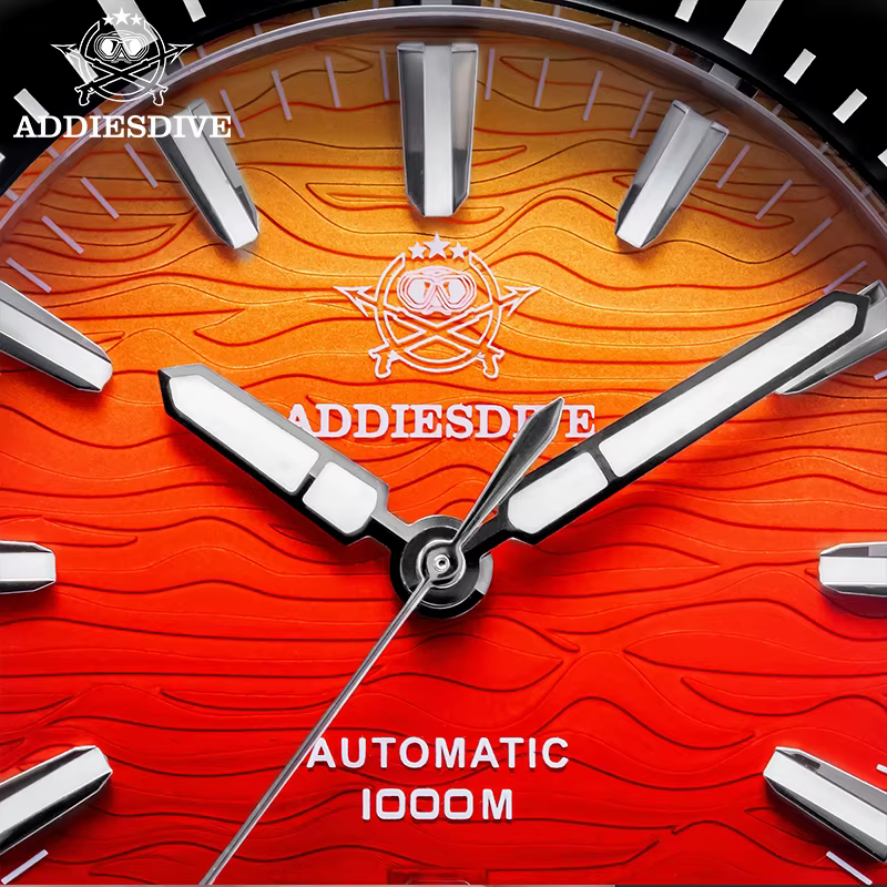 ADDIESDIVE montres automatiques pour hommes 1000M étanche saphir flamme nuages Texture luxe BGW9 lumineux nouvelle montre de plongée AD2526