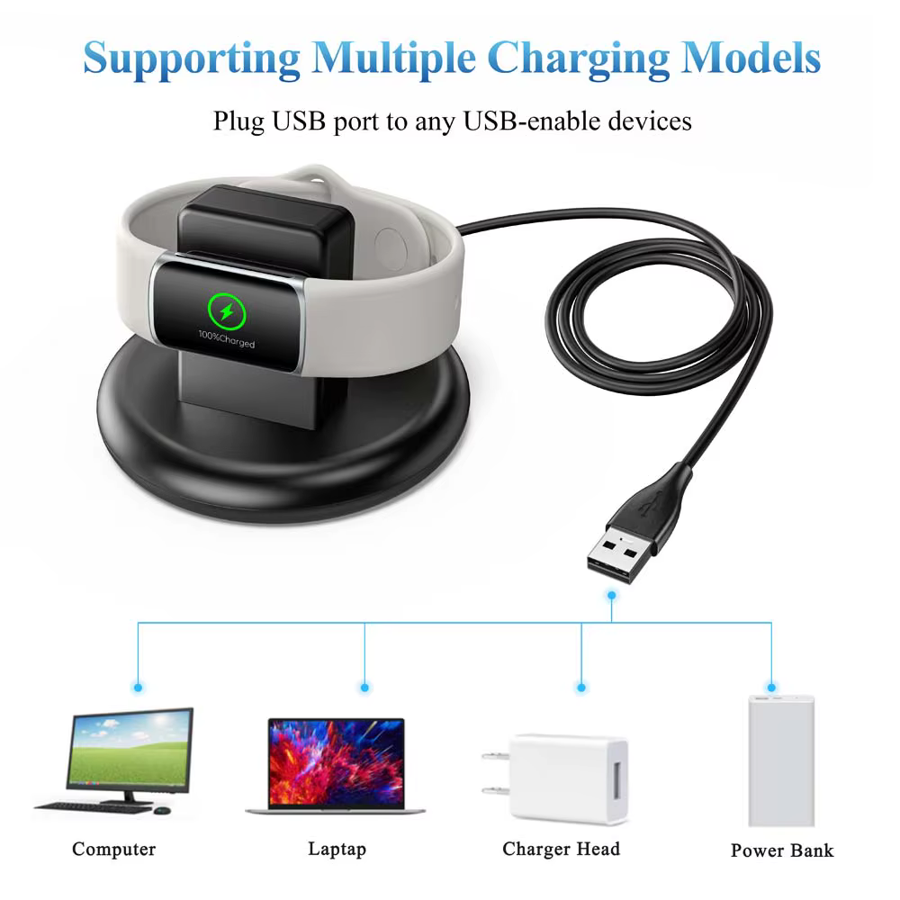 Station de Charge USB magnétique pour Fitbit Charge 5/Charge 6