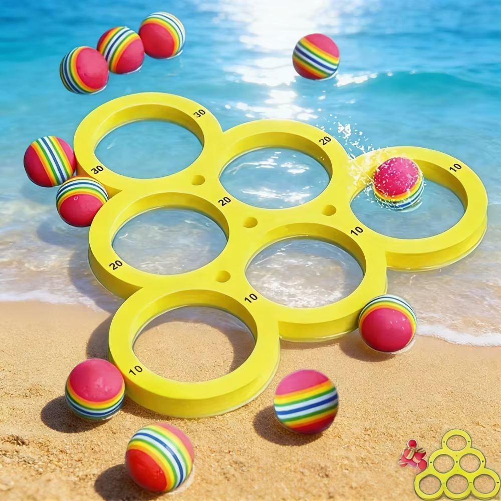 Jouet de piscine amusant, sports nautiques, jeu flottant pour piscine - Matériel EVA durable, balle de couleur aléatoire, parfait pour le plaisir estival