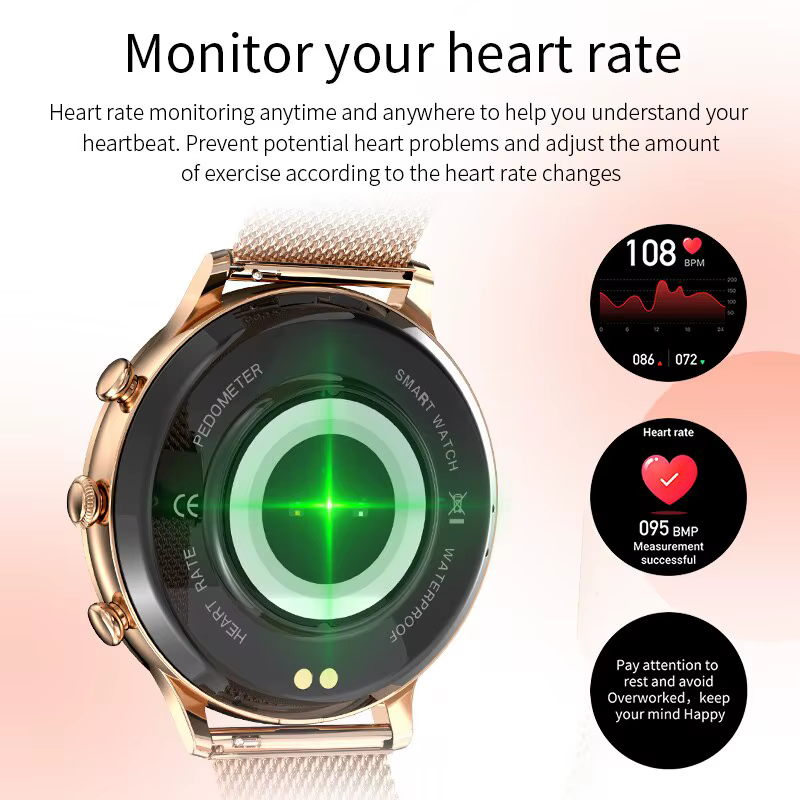 Montre intelligente étanche pour homme et femme
