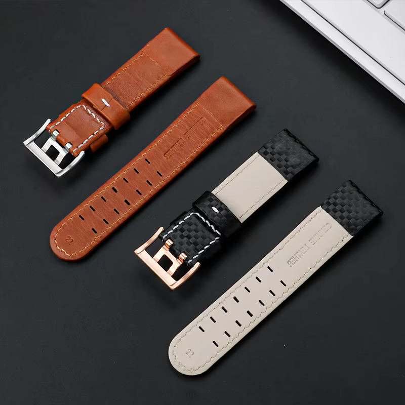 Bracelet de montre en cuir pour homme