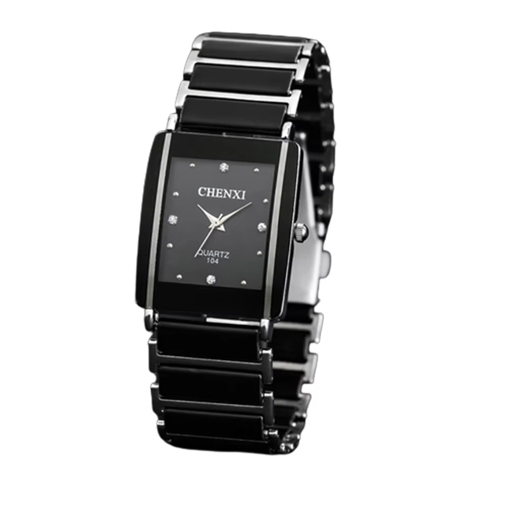 Mode Chenxi marque dame montre élégante céramique noire Simple minimalisme petit étroit Quartz décontracté femme strass montre-bracelet