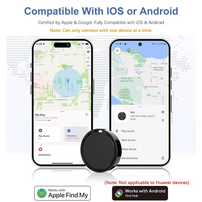 Étiquette GPS Anti-perte pour Apple ou Android Airtag, fonctionne avec Find My App ou Google Find Hub, traceur Bluetooth pour détecteur de bagages, 4 pièces