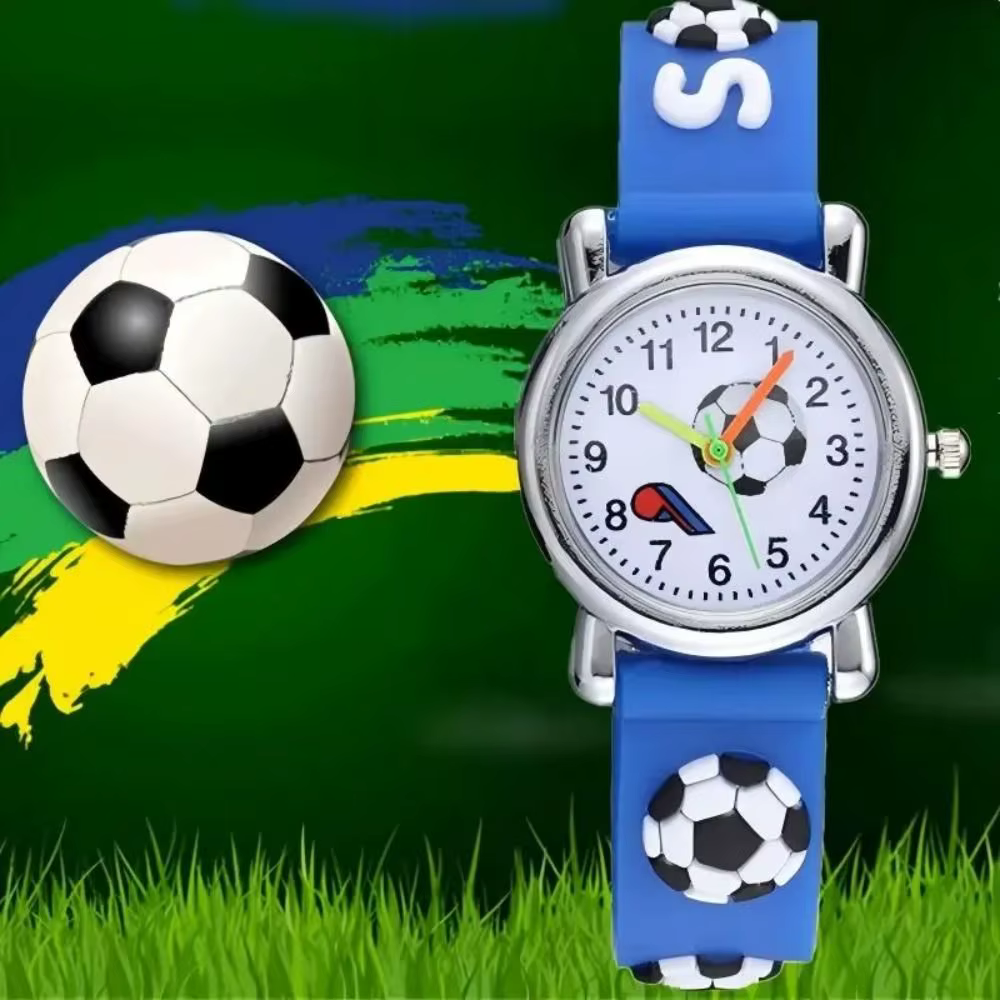 Montre Enfant 3D Football à Mouvement Quartz