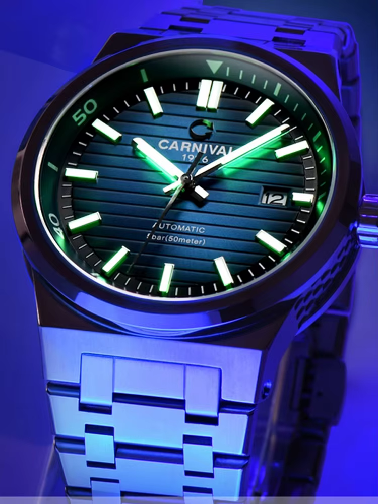 IW japon mis5 mouvement Sport hommes montre gris automatique mécanique montres haut de gamme de luxe étanche lumineux Date