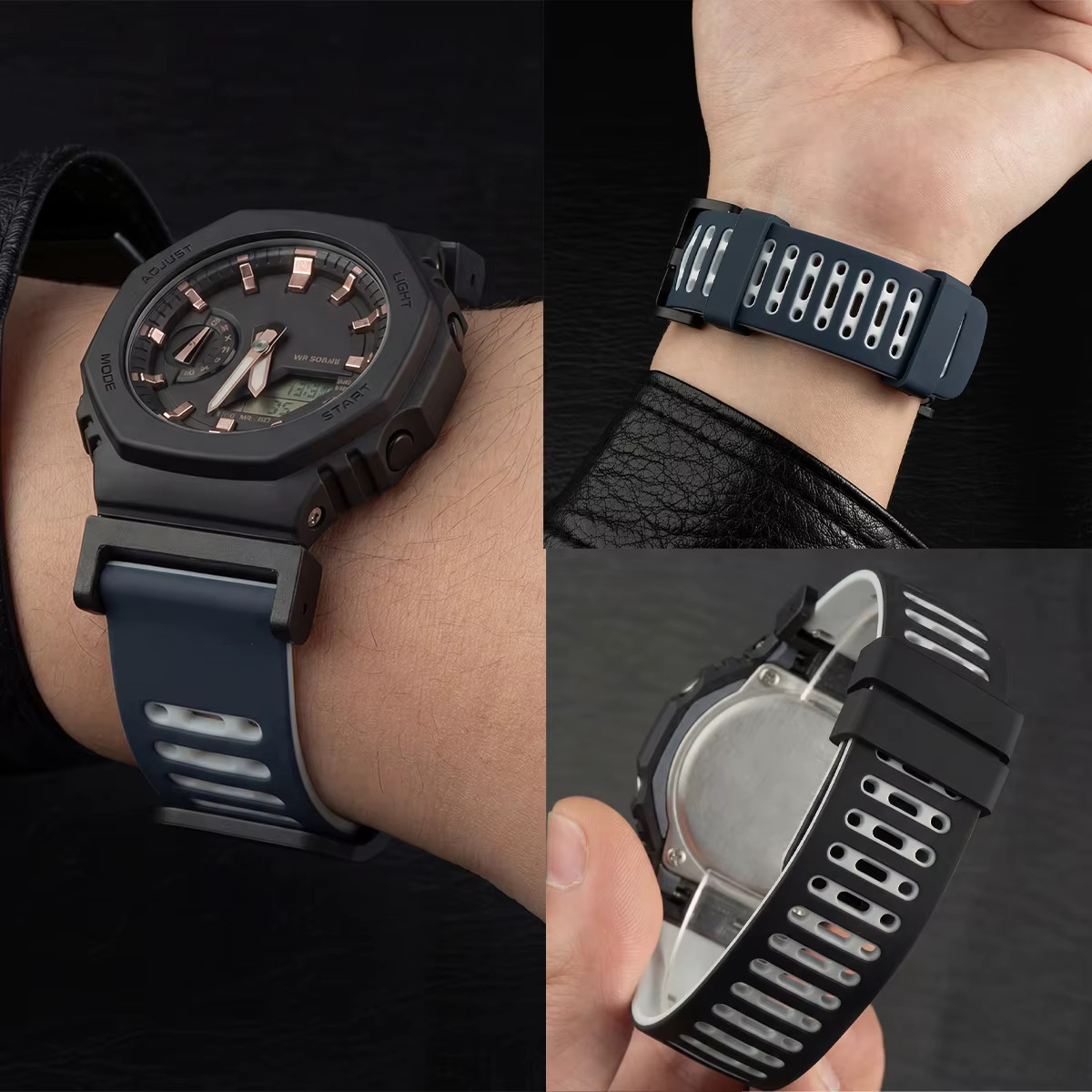 Bracelet en caoutchouc pour Casioak GA2100 GA-110/100/120 GD-100