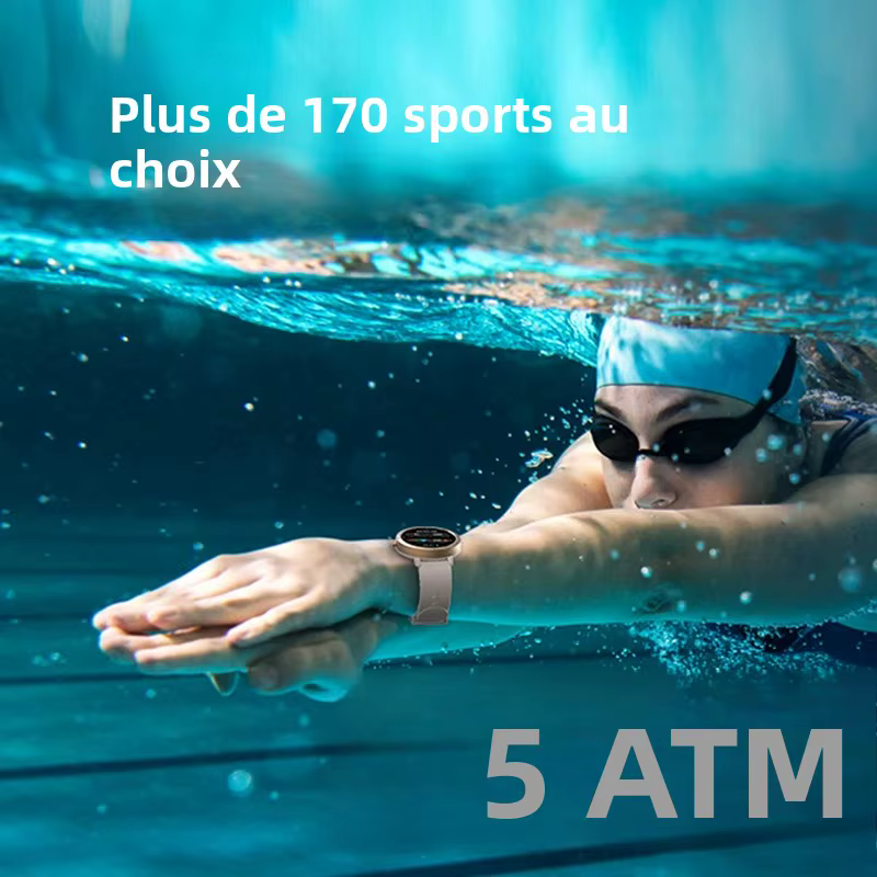 Montre connectée GPS sportive avec écran AMOLED de 1