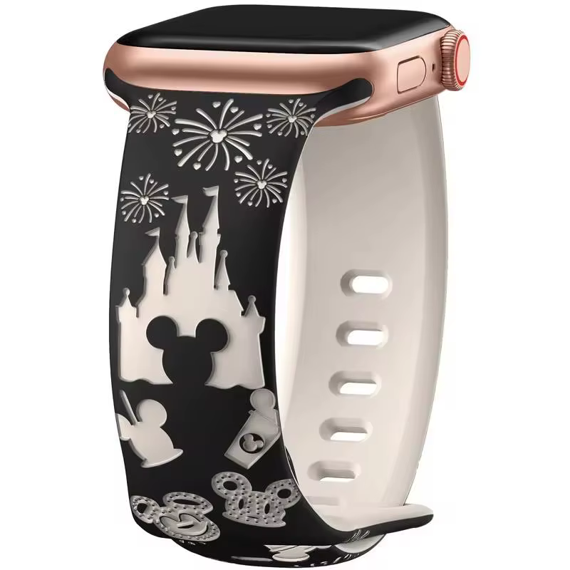Bracelets floraux gravés pour Bracelet de montre Apple 44mm 49mm 45mm 41mm 40mm 38mm