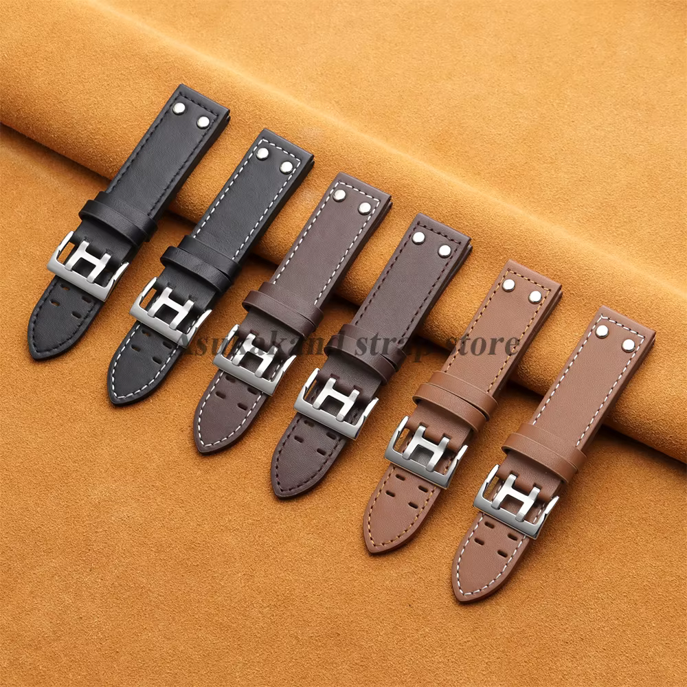 Bracelets de montre en cuir de mode de haute qualité 20mm 22mm pour bracelet