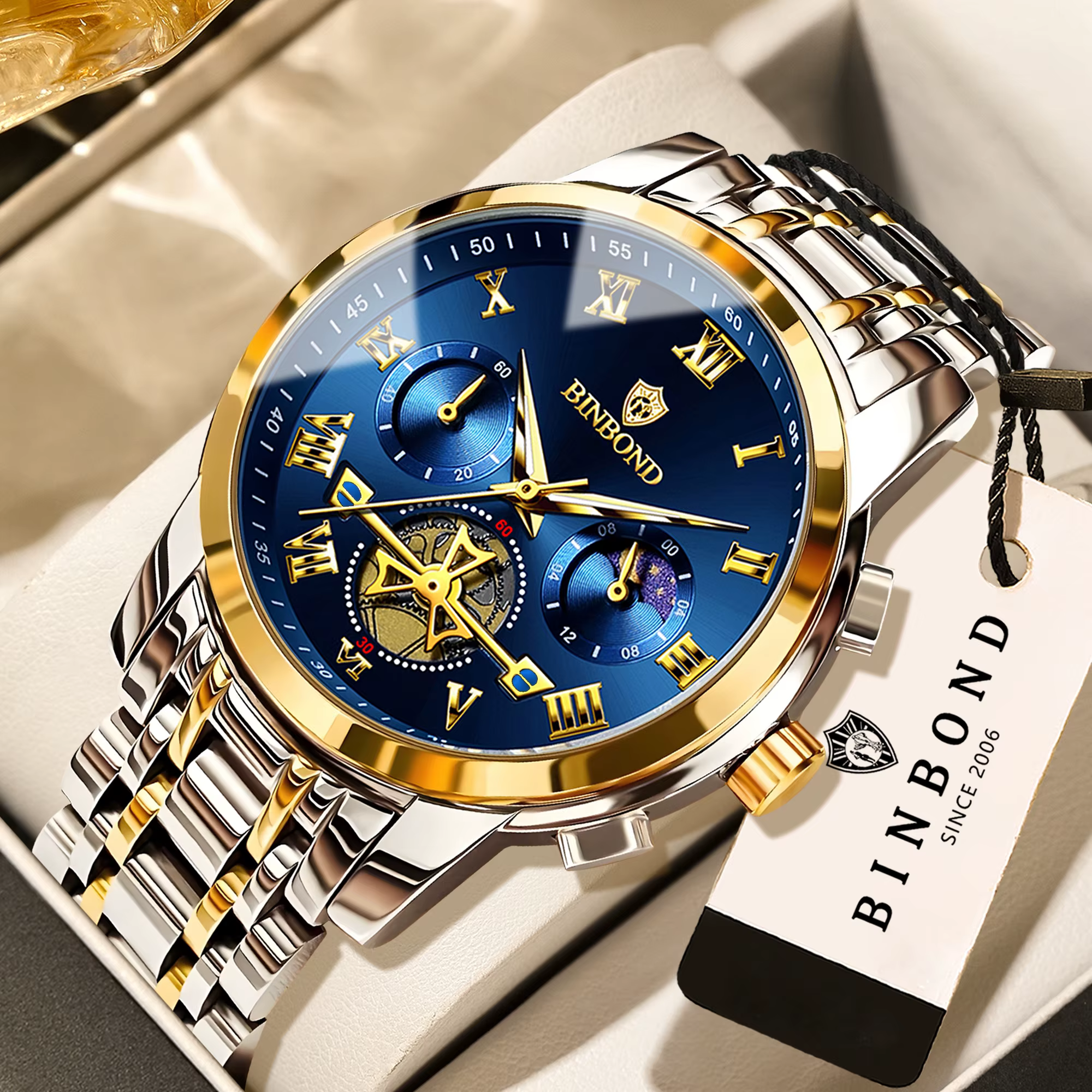 Montre chronographe pour homme BINBOND