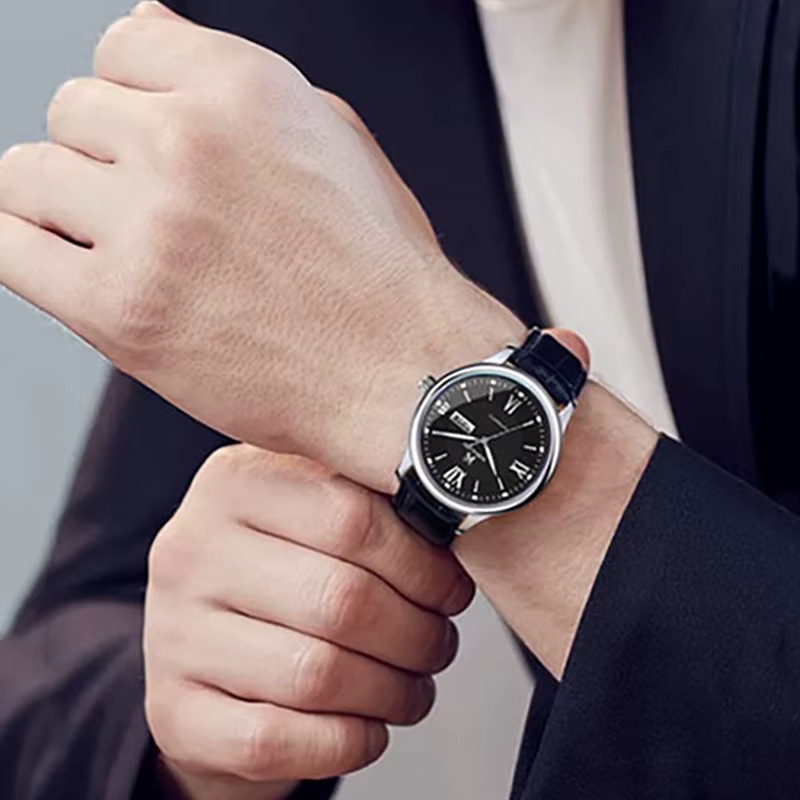 Montre mécanique automatique ultra fine pour hommes