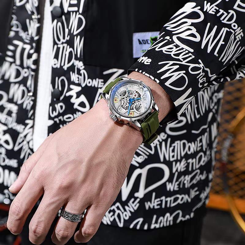 DULUNWE – montre squelette automatique pour hommes