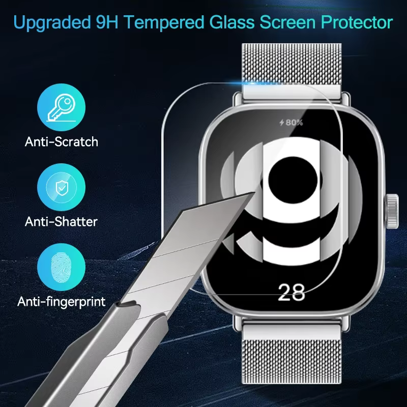 Verre trempé pour Xiaomi Redmi Watch 4 montre intelligente HD protecteur d'écran anti-rayures pour Mi