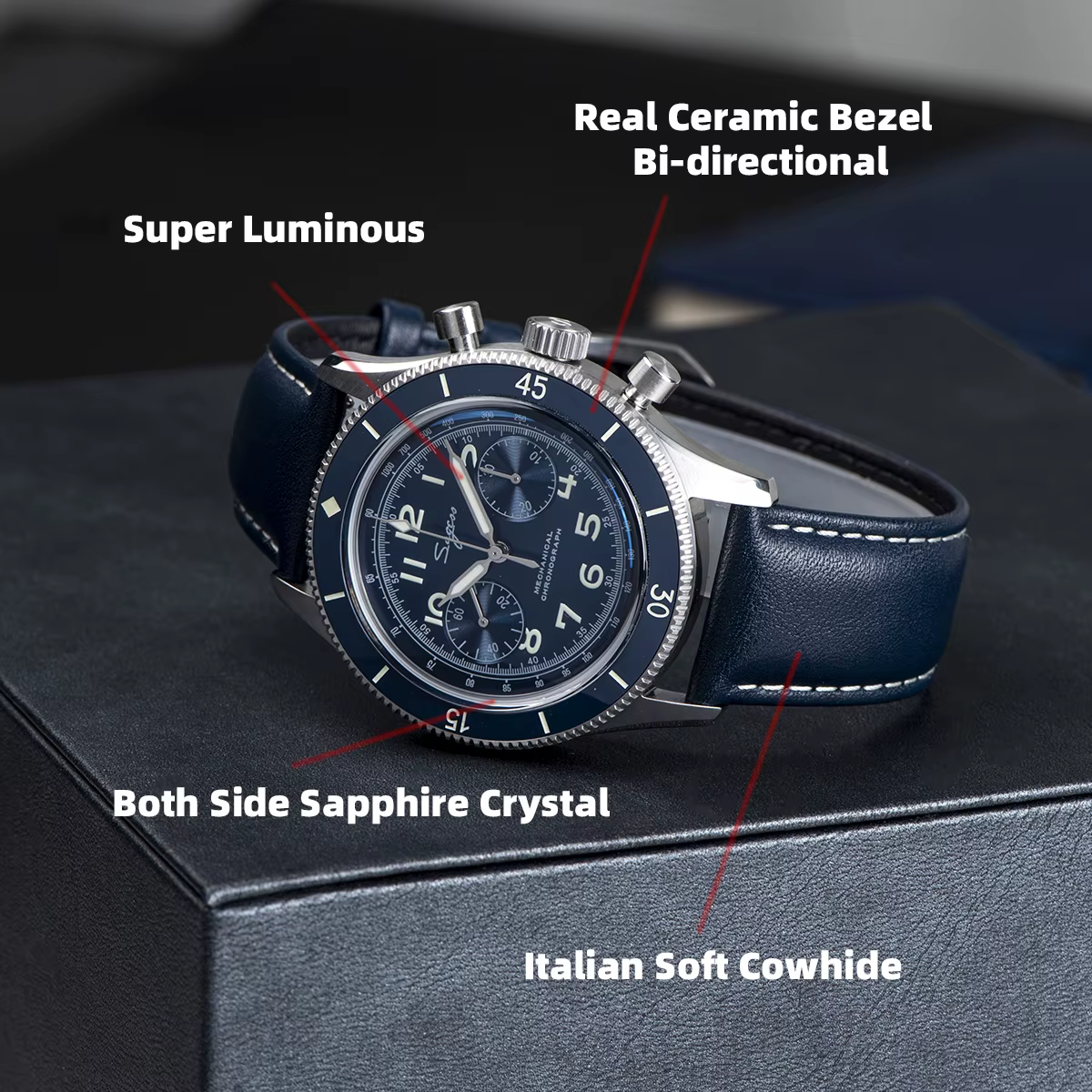 Sugess – montre ST1901 pour hommes
