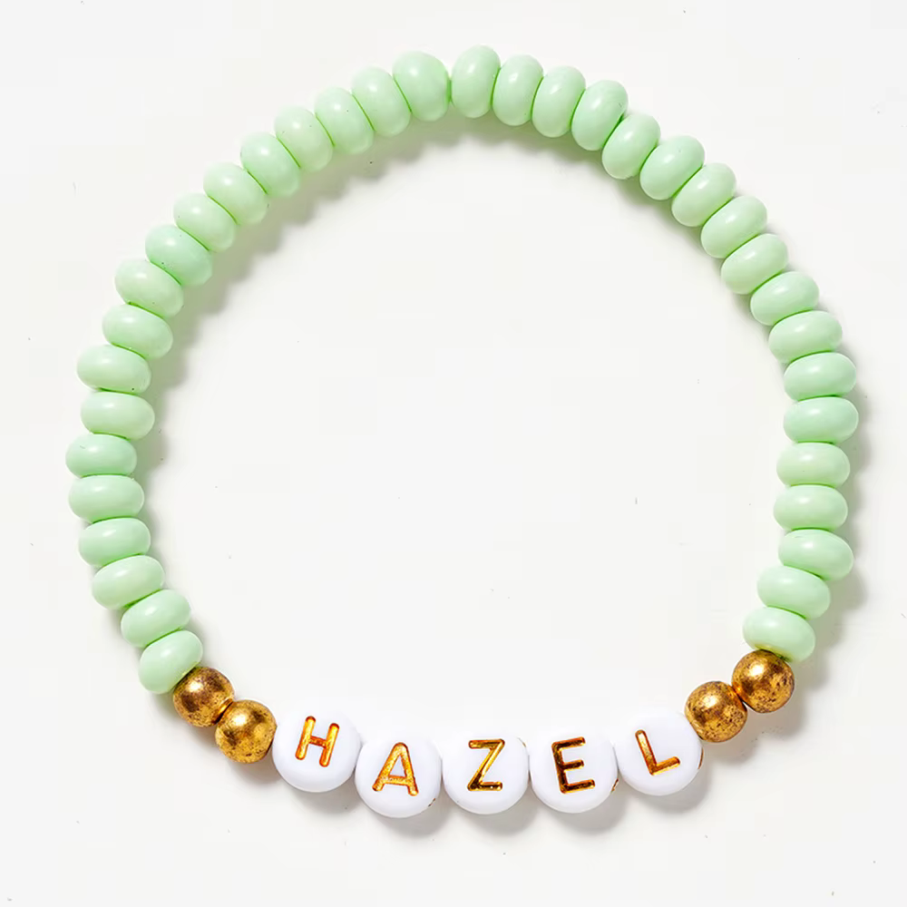 Bracelet personnalisé 1 pièce-nom gravé personnalisé, conception de perles de boulier, texture premium, bricolage, gravé au laser, utilisation quotidienne idéale et St
