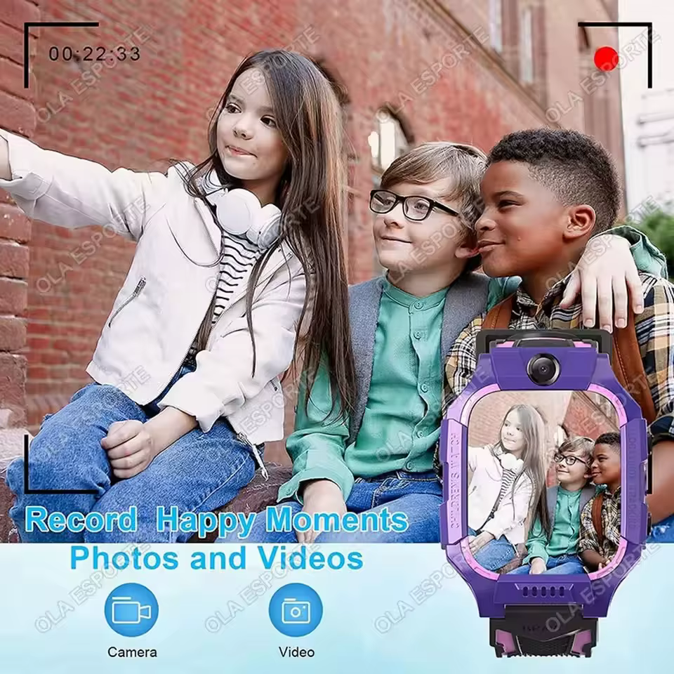 Nouvelle Montre Connectée Enfant 2026 avec SOS, Localisation GPS, Appel par Carte SIM, Caméra HD, Montre Intelligente Étanche pour Enfants, Cadeau pour iOS et Android
