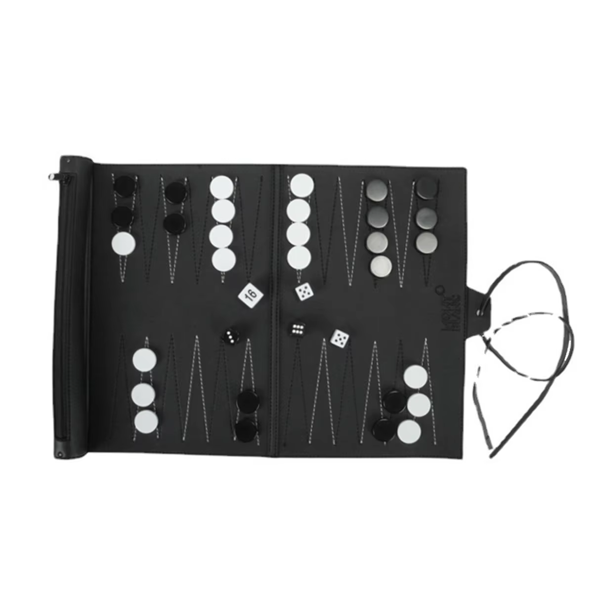 Ensembles de Backgammon enroulables de qualité, jeu de société de voyage Portable pour adultes et enfants, échiquier classique pliable en PU enroulable