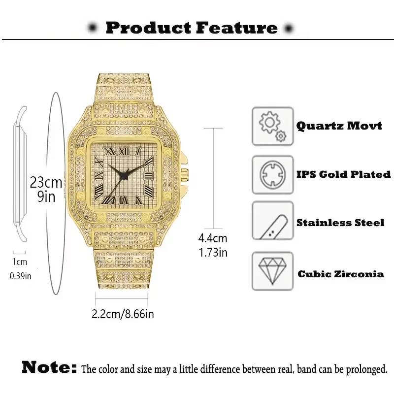 Montre à quartz classique de luxe pour homme