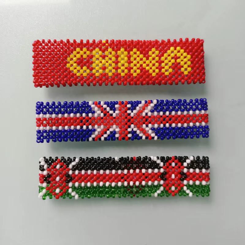 ABL049, personnalisé jeu de Marathon Osako Kenya drapeau Miyuki perles de rocaille élastique fait à la main chanvre tissé Hippy hommes femmes Bracelets de course