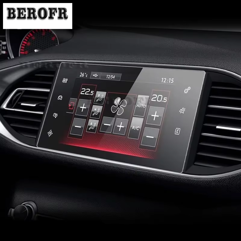 Film de navigation GPS pour voiture, écran LCD, film de protection en verre trempé, anti-rayures, 9.7 pouces, pour Peugeot 308 2014 – 2023