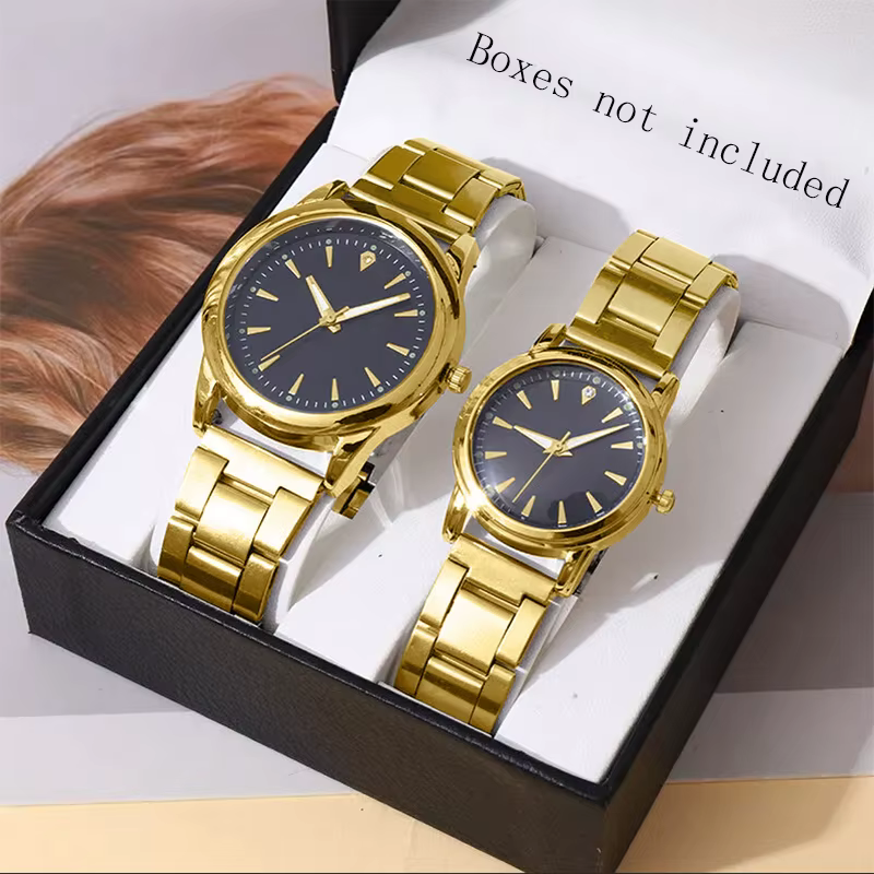 2 pièces montres de Couple hommes montre d'affaires mode analogique femmes