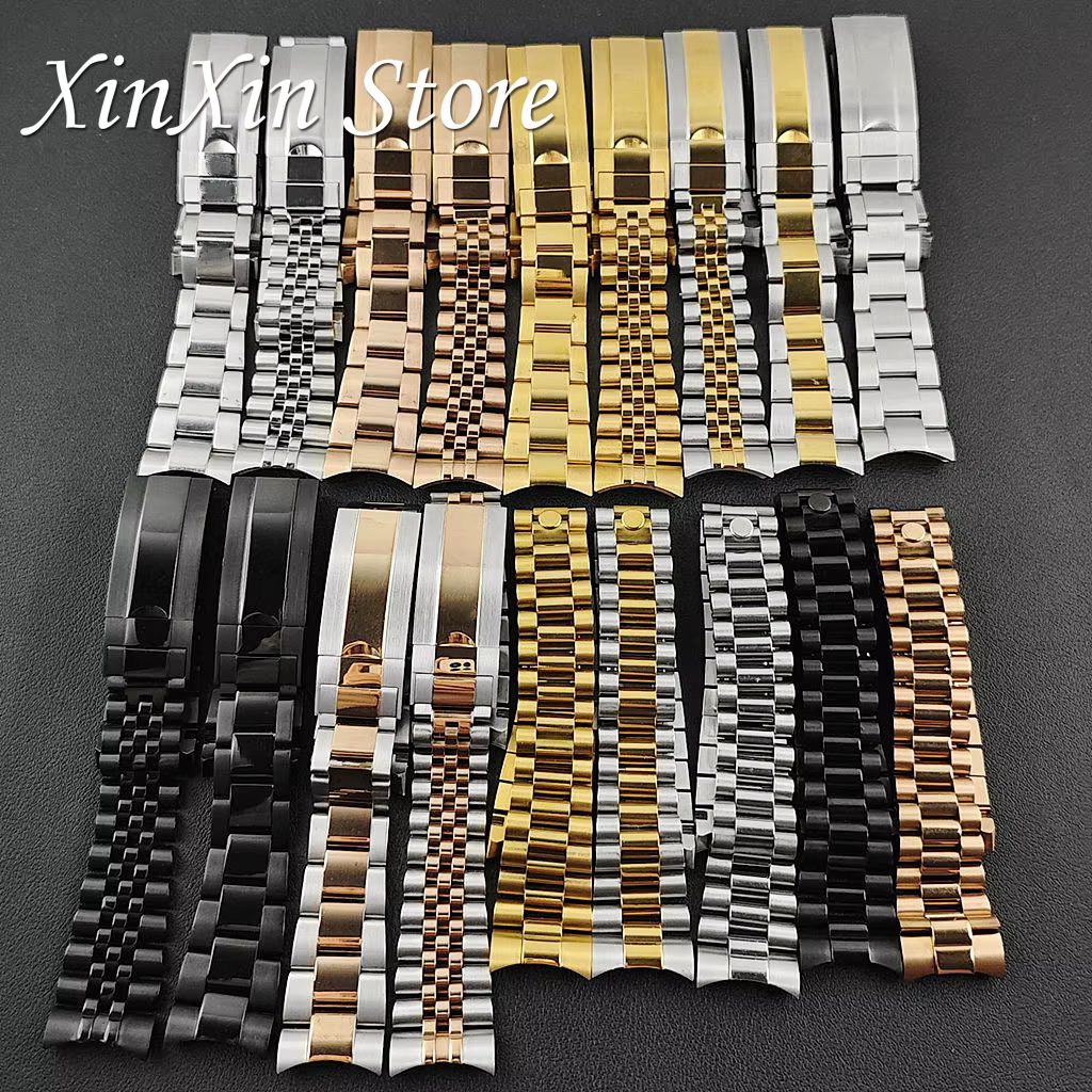 Bracelet de montre de haute qualité en acier inoxydable massif 904L brossé et poli
