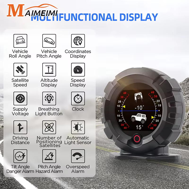 X95 GPS affichage tête haute compteur de pente horizontale inclinomètre