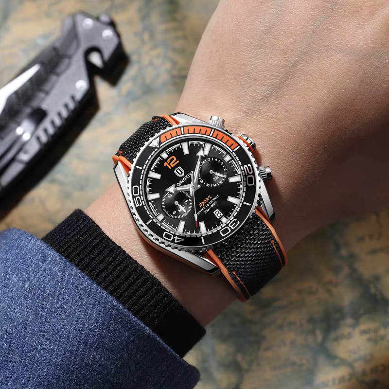 Montre chronographe de sport pour hommes