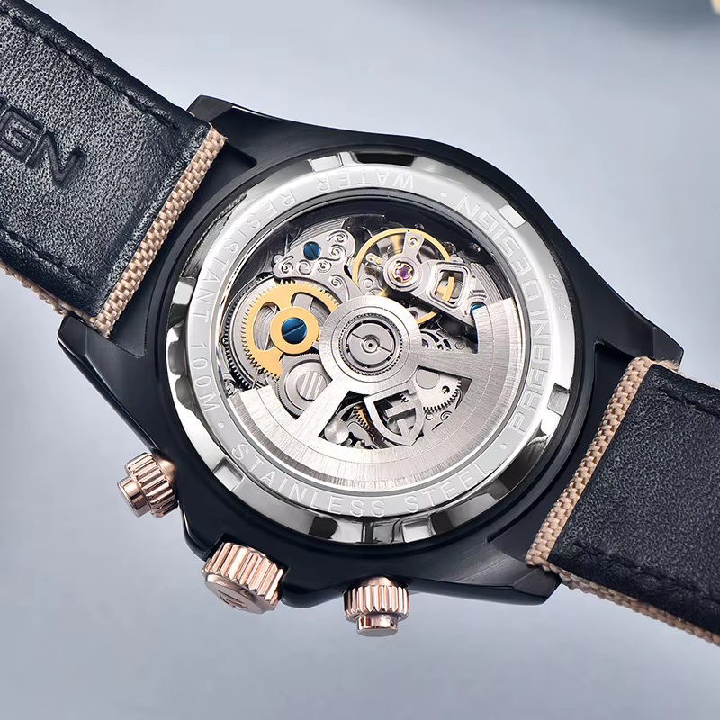 PAGANI DESIGN PD-1732 montre mécanique automatique 40MM V2 cercle arc-en-ciel montre-bracelet multifonction pour hommes saphir 100M étanche
