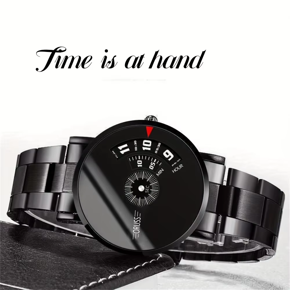 Nouvelle montre pour hommes noire scientifique et technologique