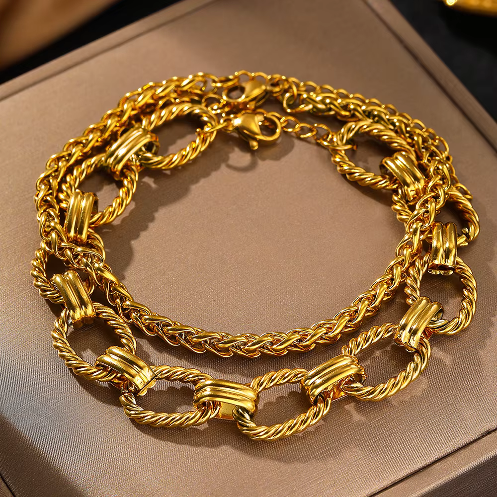 Ensemble de bracelets en acier inoxydable pour femmes