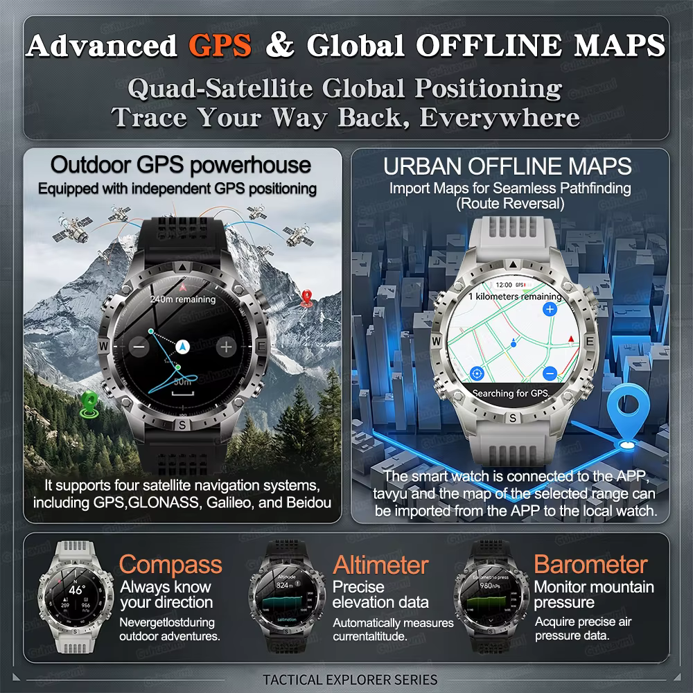 Nouvelle montre connectée sport tout-terrain avec GPS intégré