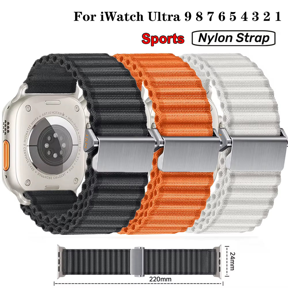 Bracelet de sport à boucle alpine pour Apple Watch Ultra 49mm 45mm 44mm 42mm 41mm 40mm 38mm