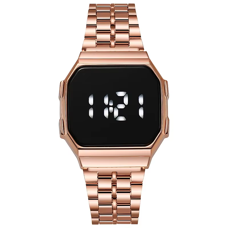 Nouvelle montre électronique à affichage numérique LED tactile pour femmes