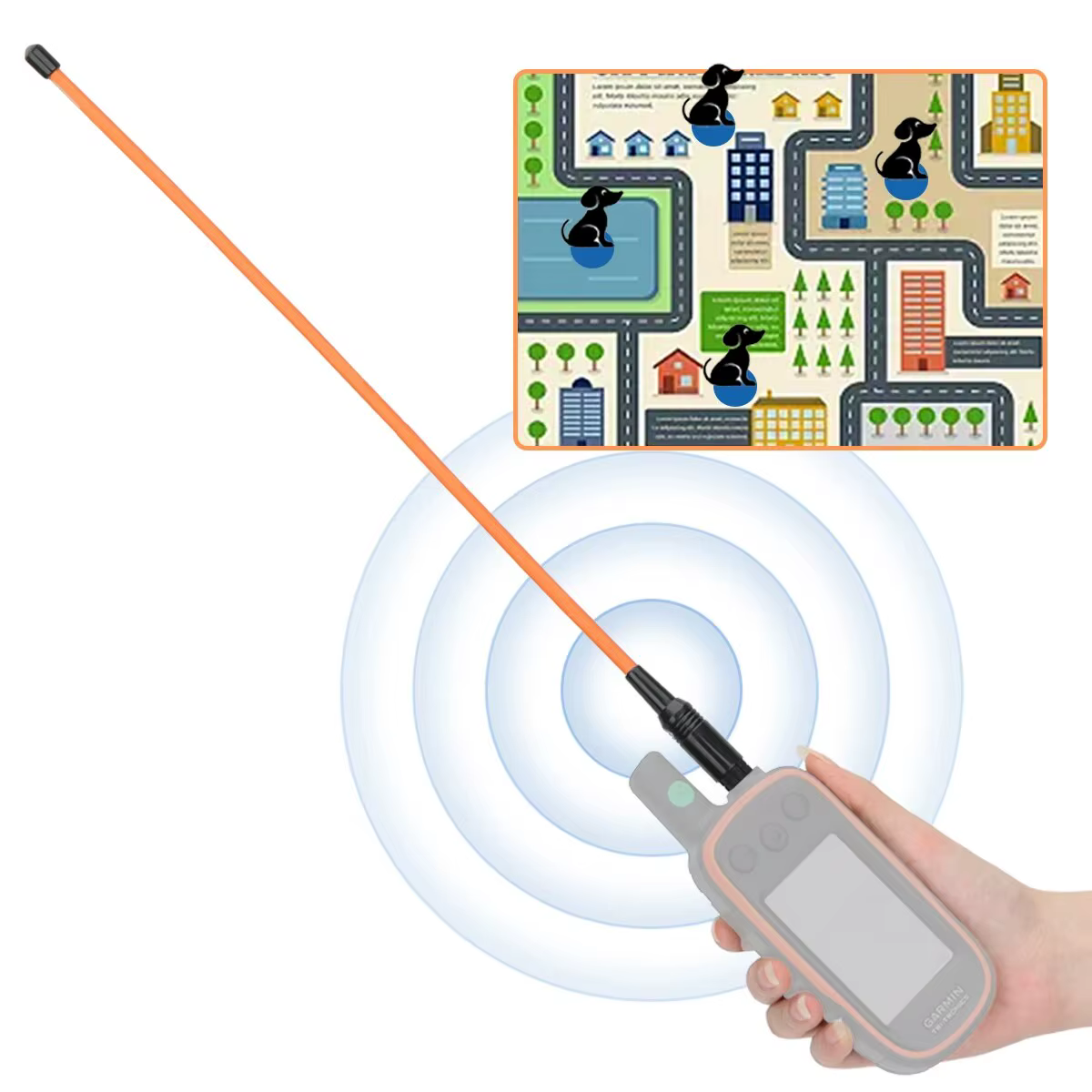 Antenne GPS 771 SMA-mâle Garmin GPS Alpha 38CM