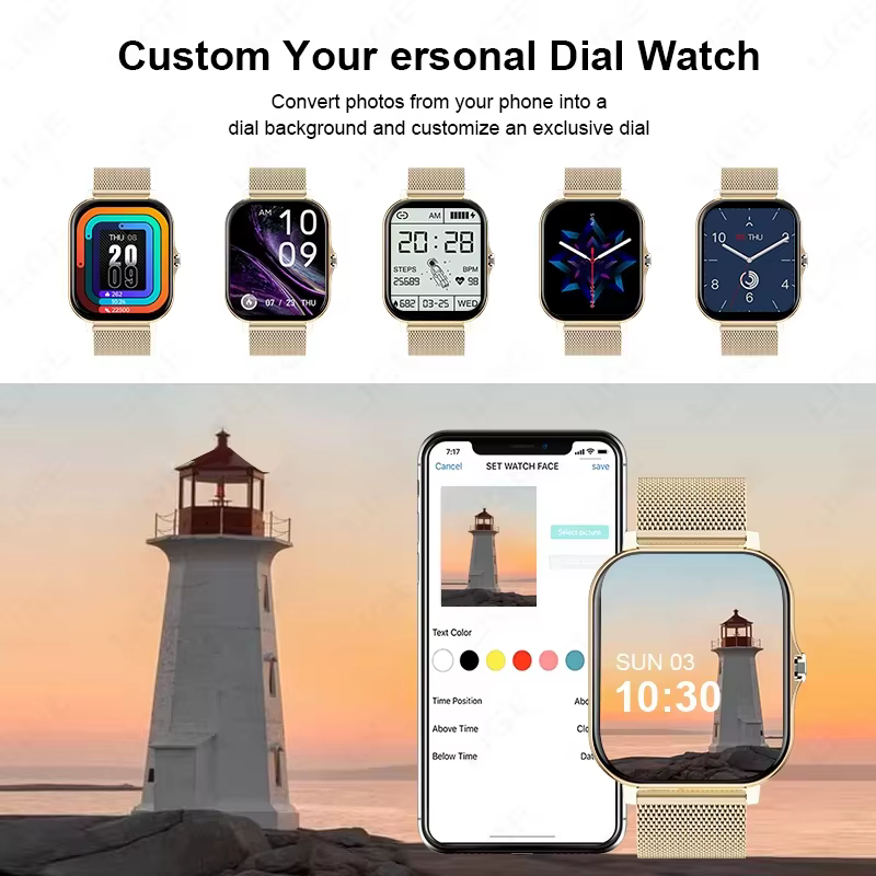 LAXASFIT Nouvelle Montre Connectée Écran HD Répondre aux Appels Passer