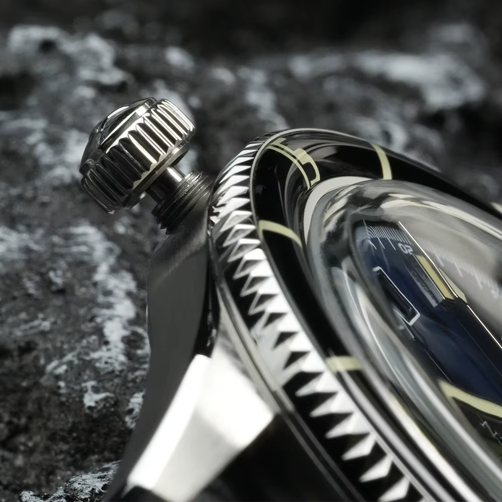 CADISEN 2026 montre hommes montres mécaniques mis5 8215 mouvement bracelet en cuir véritable étanche lumineux rouge