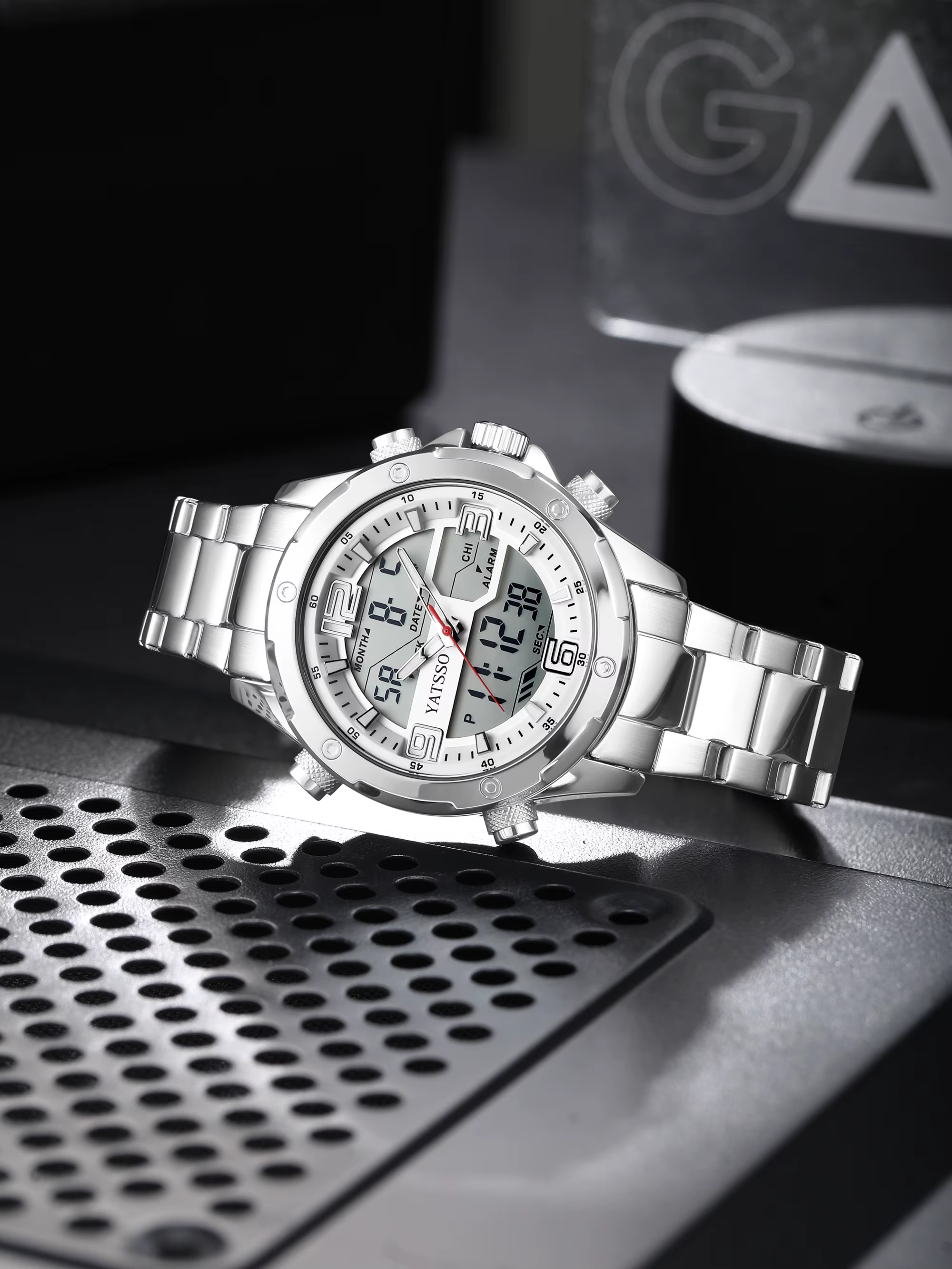 Montre Hybride pour Homme | Montre étanche 5ATM avec bracelet en acier
