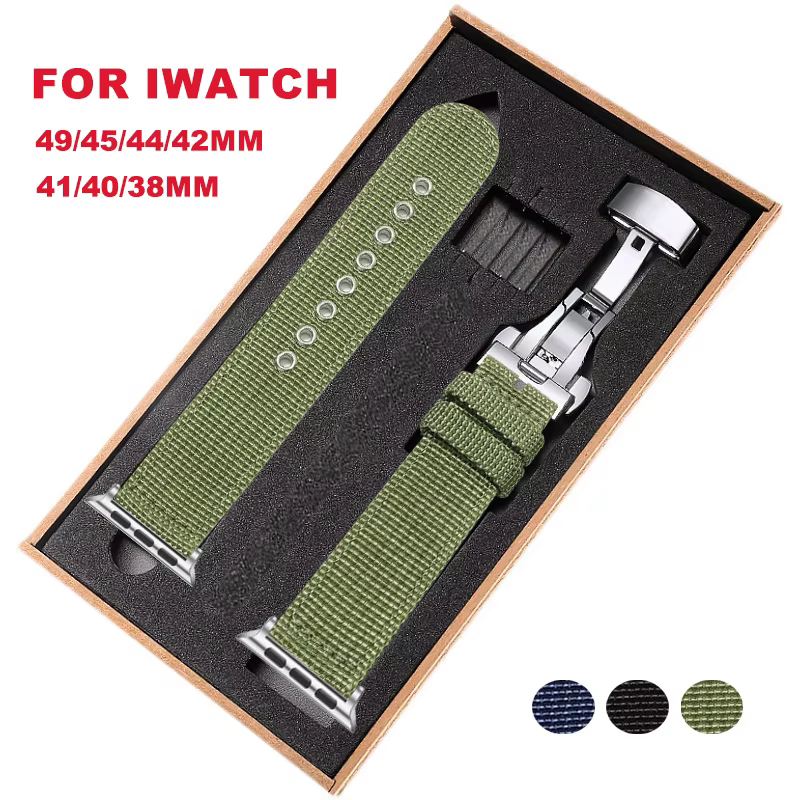 Bracelet en toile et Nylon pour Apple Watch