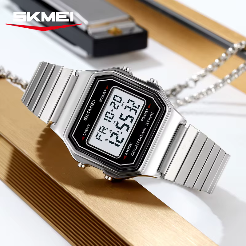 SKMEI 2465 montre électronique pour hommes petit cadran mode multifonction étudiant montre-bracelet décontracté affaires montres numériques pour homme