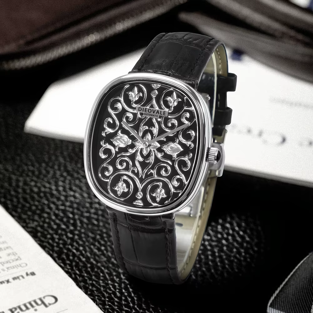 Montre homme vintage étanche en acier inoxydable