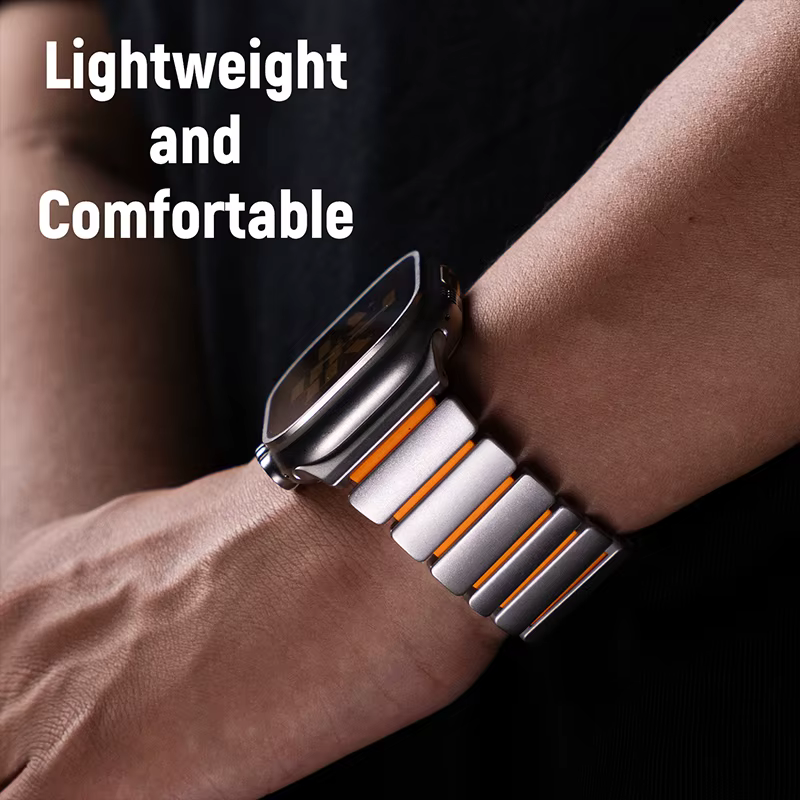Bracelet en métal titane pour Apple Watch Ultra 3 11 10 9 8 7 SE 6