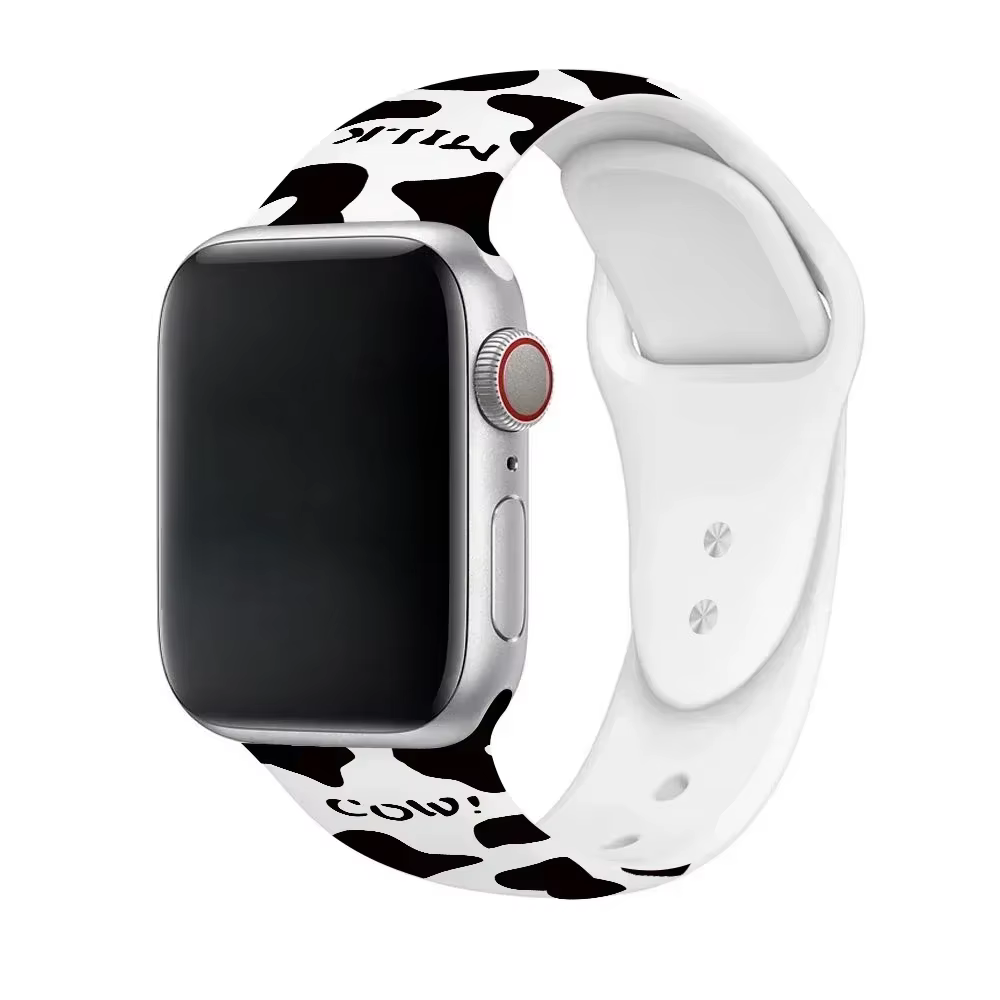 Bracelet de montre en Silicone imprimé léopard