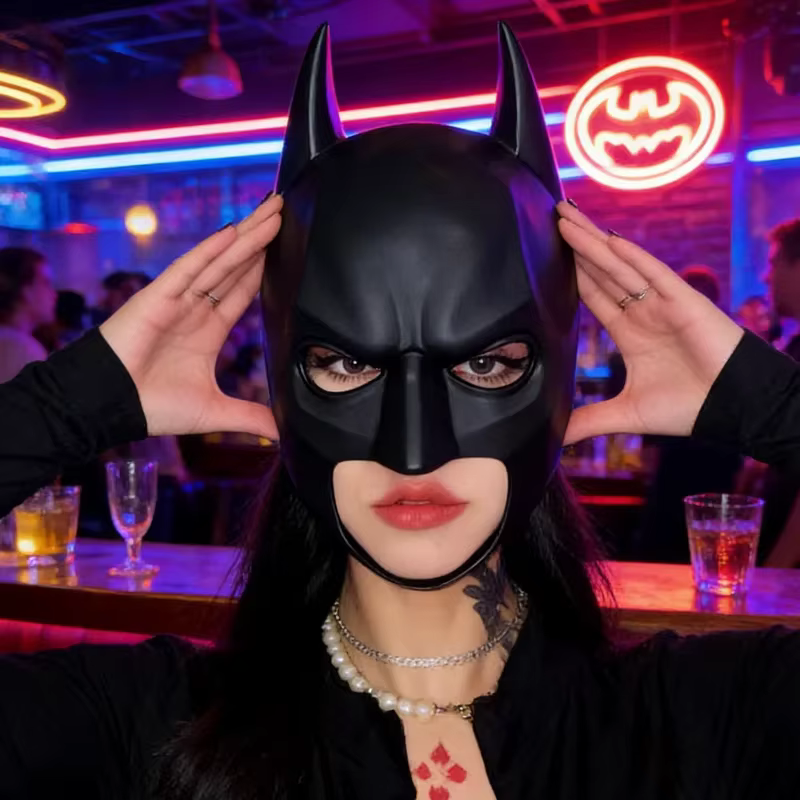 Masque de chauve-souris de super-héros, accessoire de costume pour homme, masque de chauve-souris pour adulte, accessoire de costume pour Halloween, Comic Con, fête costumée