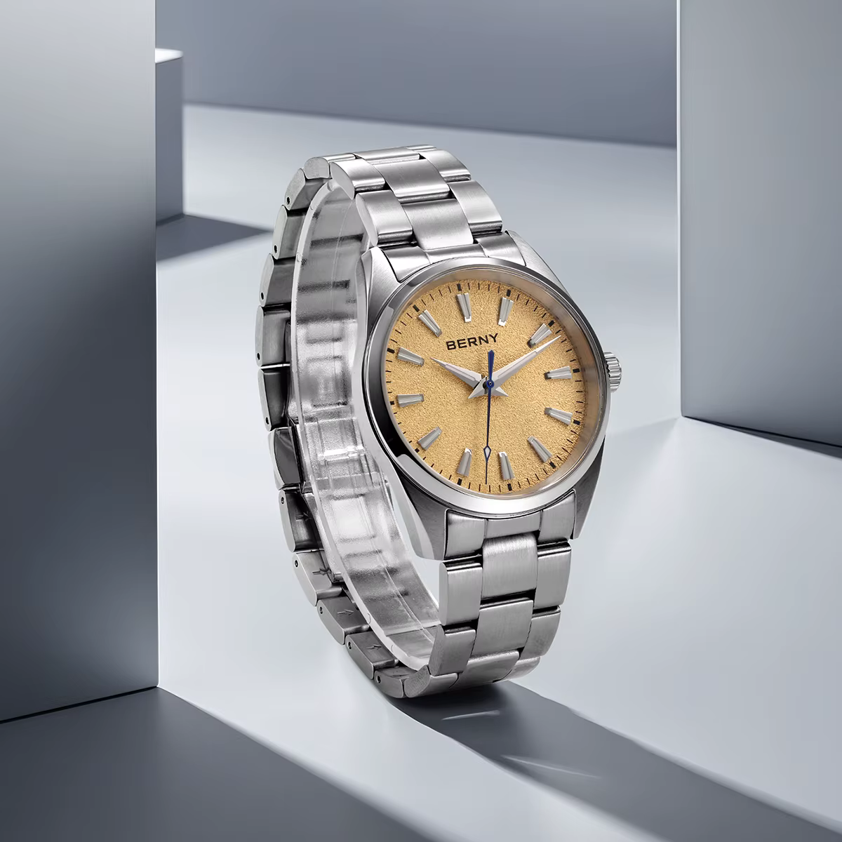 BERNY montres pour hommes lumineux AR saphir classique robe affaires Quartz montre