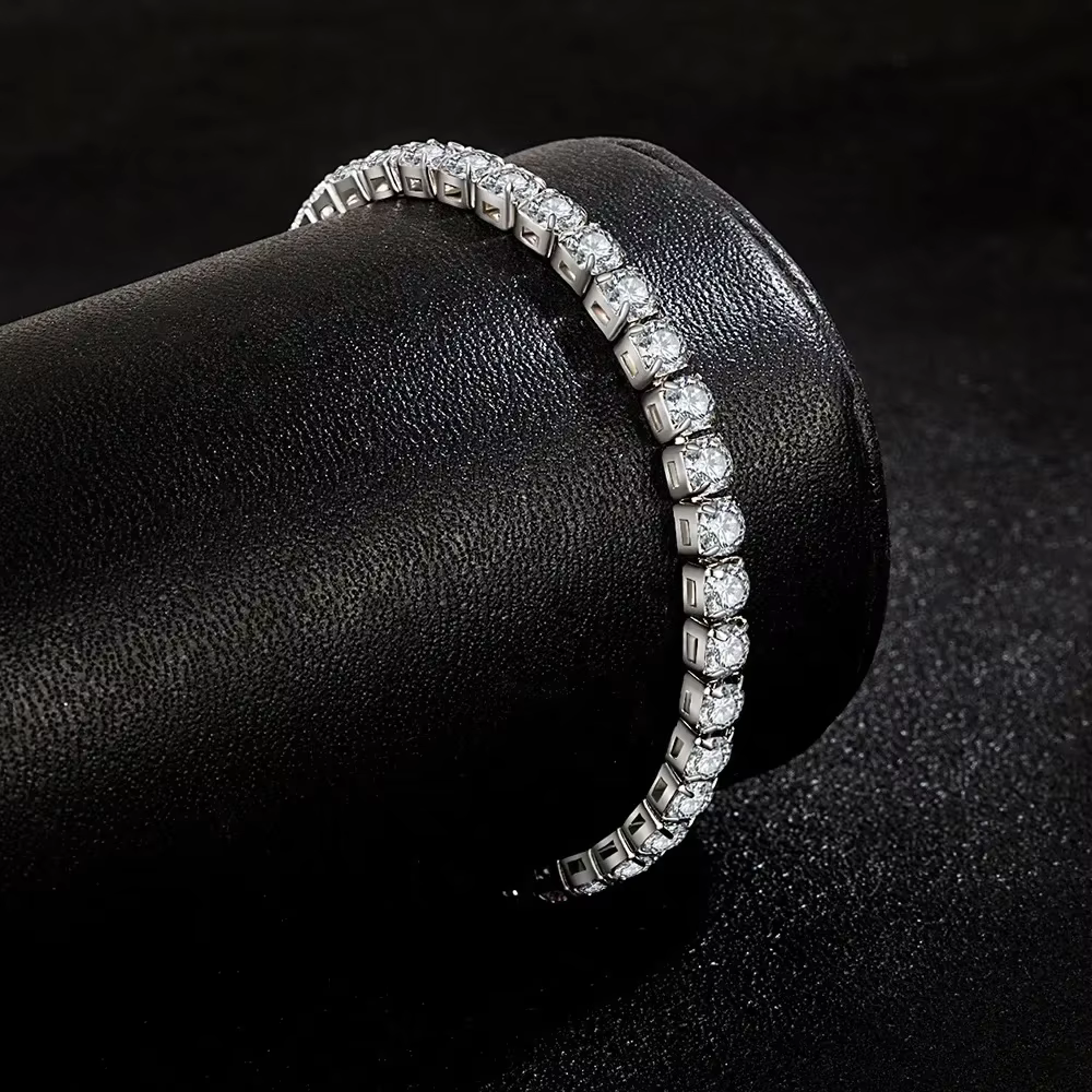 Bracelets en argent Sterling 925 pour femmes, accessoires de mode, bijoux de mariage, largeur 4mm, cadeaux de vacances