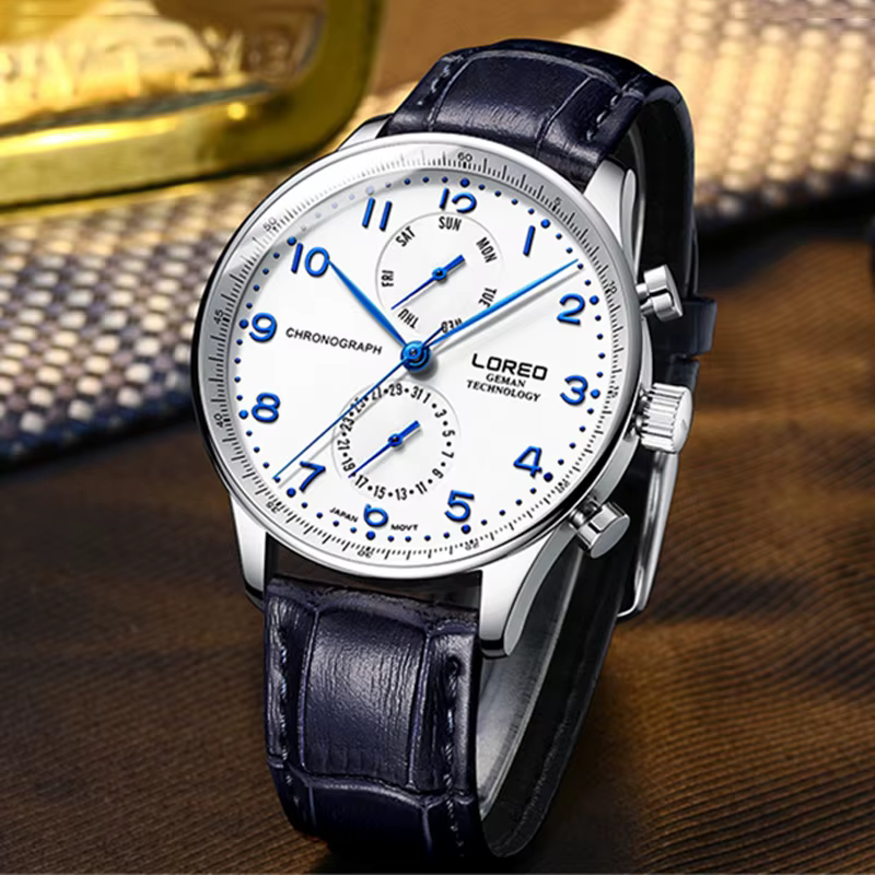 LOREO Montre de luxe de marque haut de gamme pour hommes