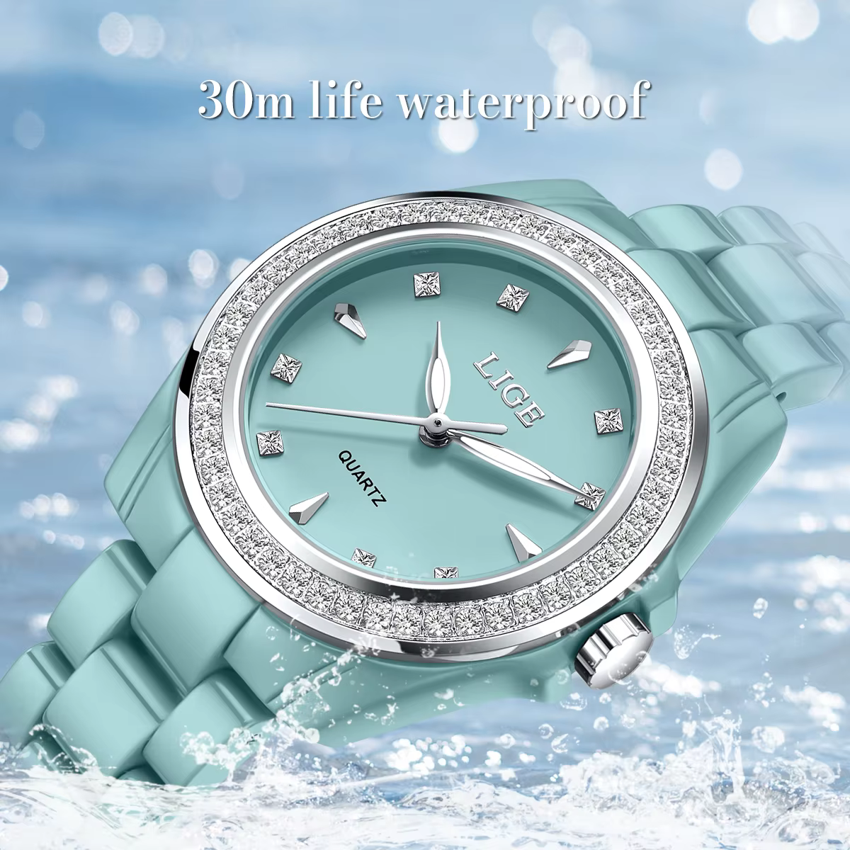 LIGE montre pour femme 2026 nouvelle céramique élégante
