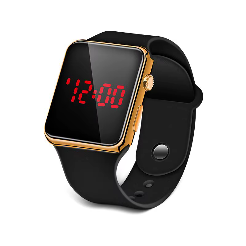 Montre de sport numérique LED électronique pour femmes et hommes